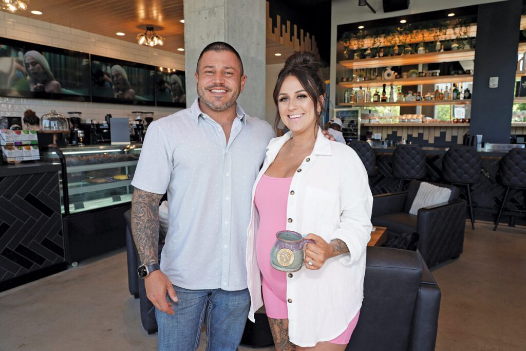 Josh Langenheim and his wife Hunter at the StoneFruit Social coffee shop.