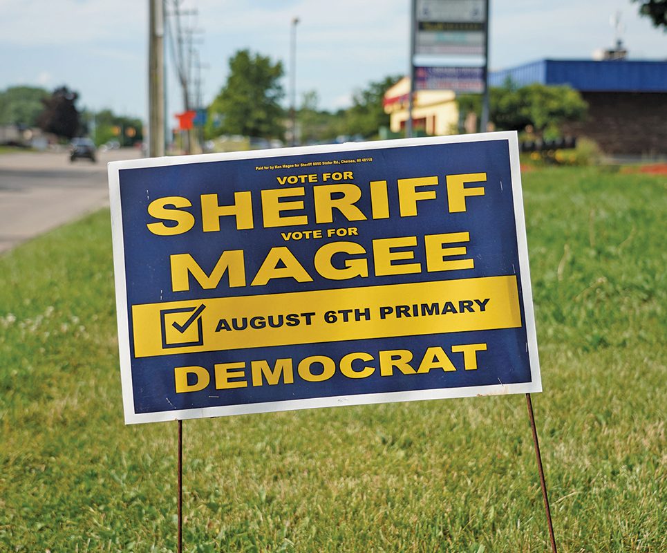 A campaign sign.