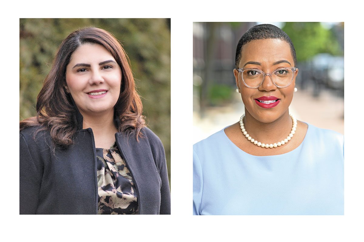 Two women’s headshots.