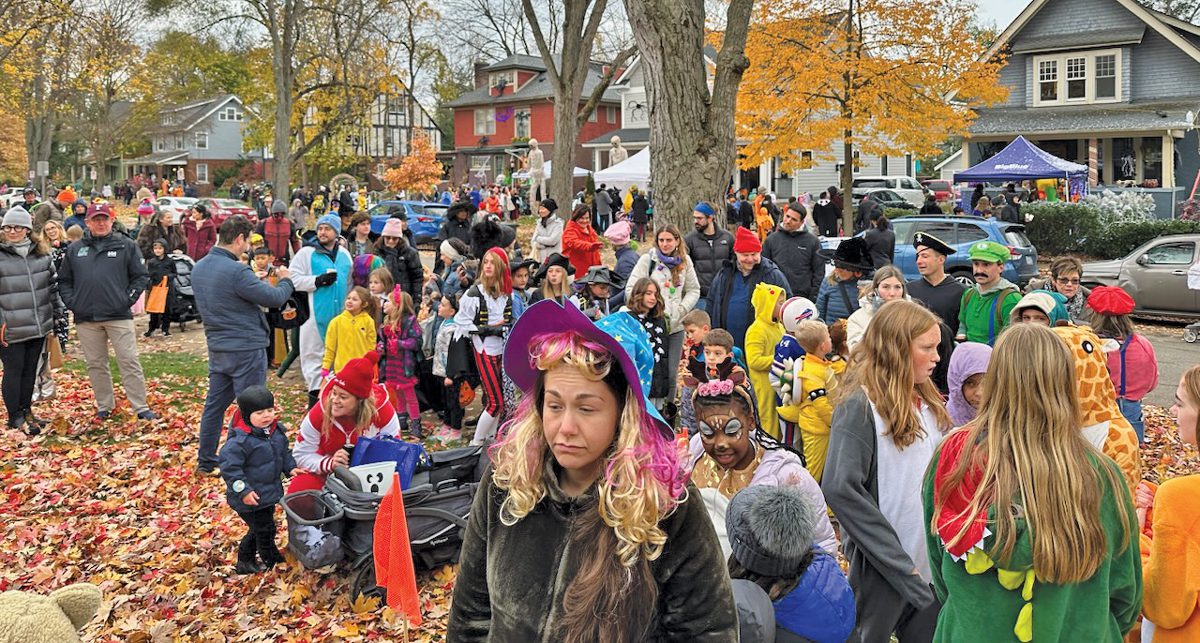 A large group of people in costume.