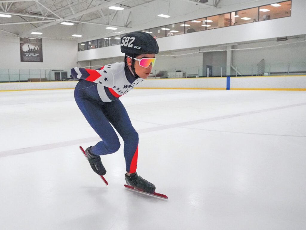 Speed skater Jace Mendoza