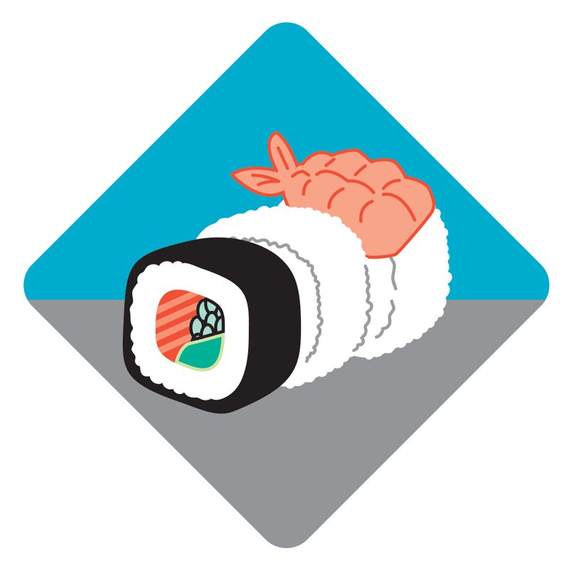 Illustration of sushi