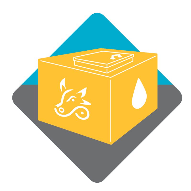 Illustration of a grease collection box