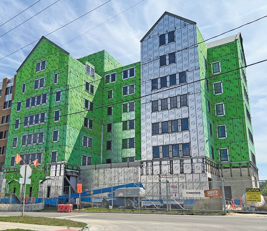 exterior of a high-rise building under construction