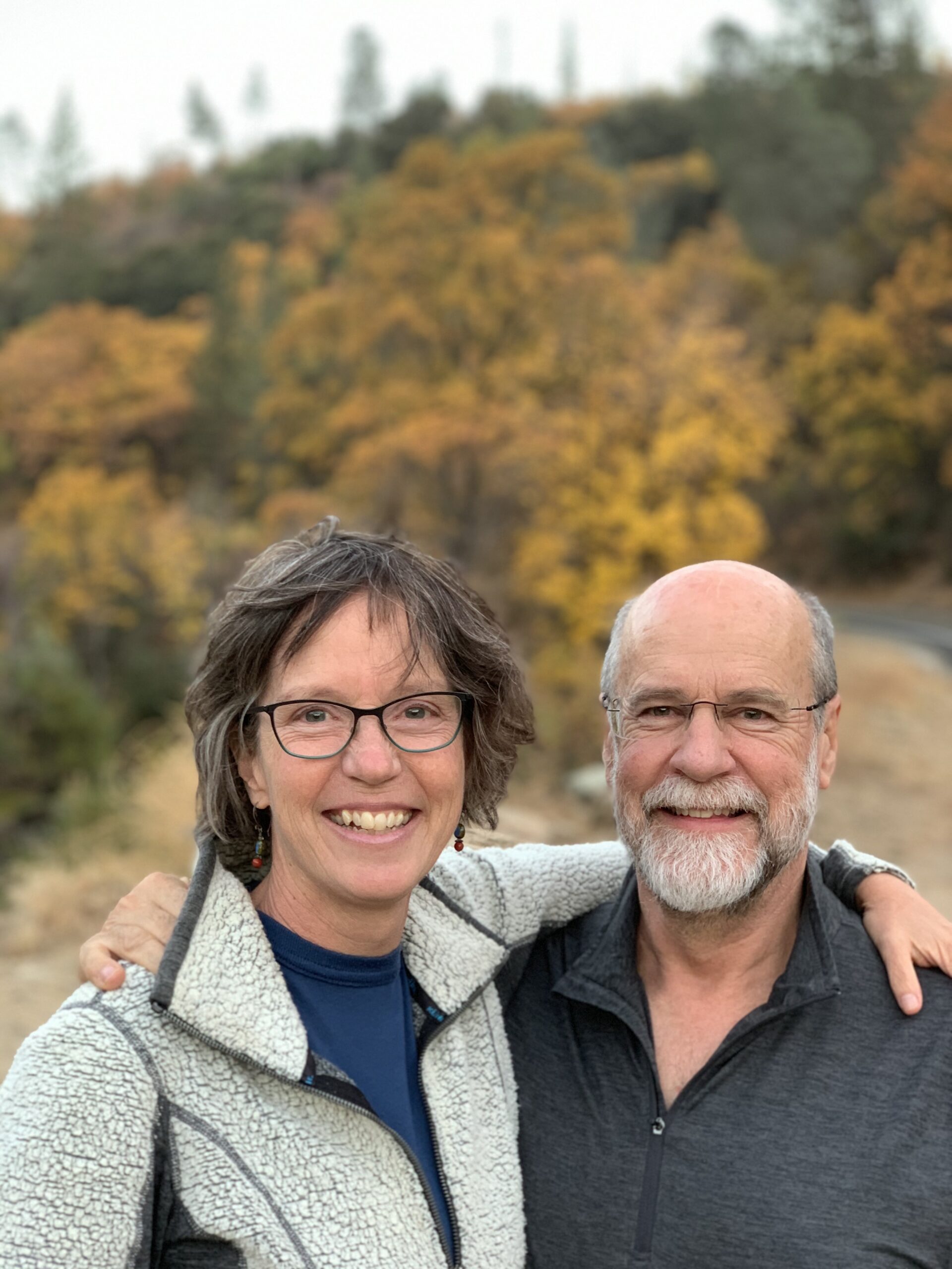 Lisa Brush and Jim Frey in an outdoor setting. 