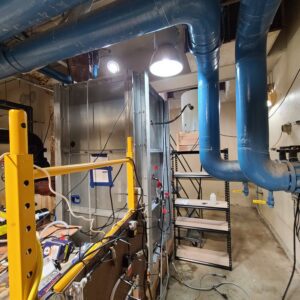 Aquora biosystems technology: big tanks in an industrial setting. 