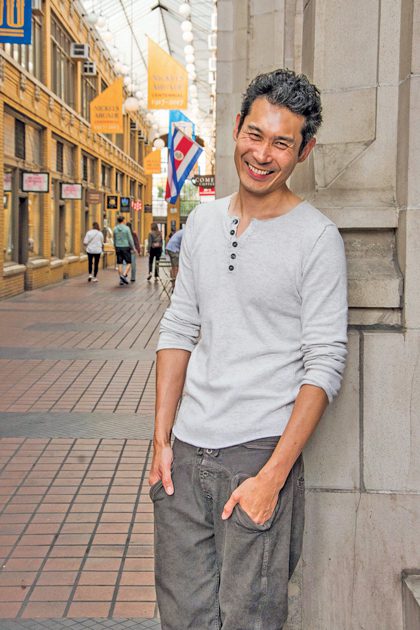 Trevor Zhou in Nickels Arcade.