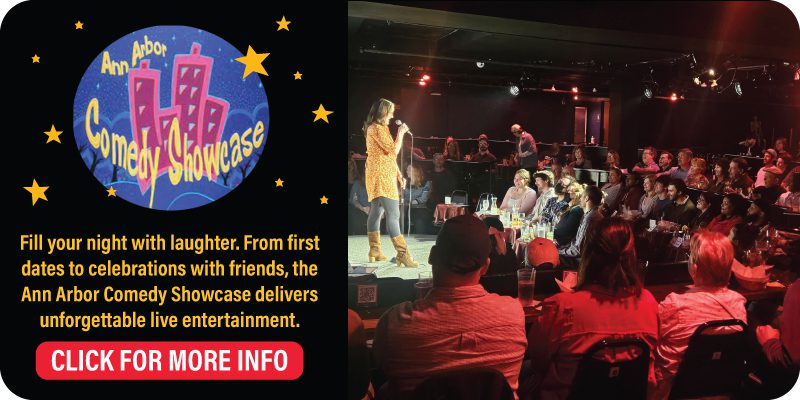 advertisement for Ann arbor comedy showcase