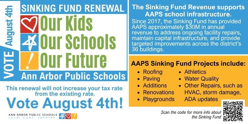 advertisement for AAPS sinking fund renewal and voting August 4