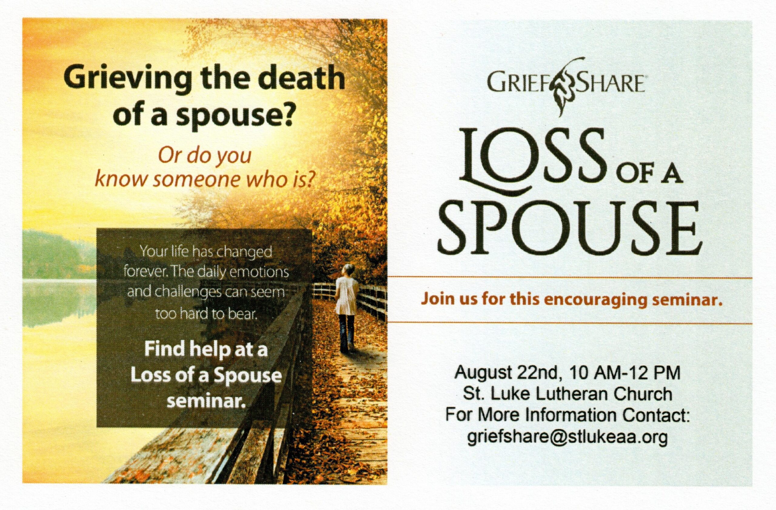 Grieving the Loss of a Spouse